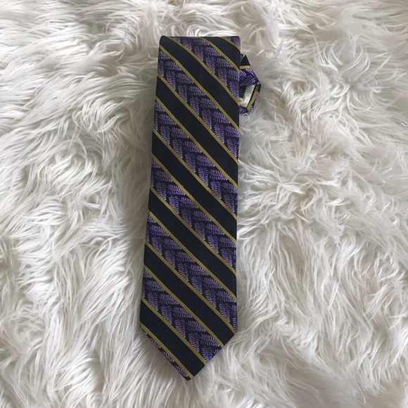 ✅ TED BAKER Purple/Black/Gold Man’s tie - Picture 1 of 4